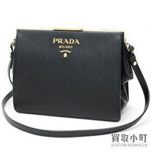 PRADA Frame Bag Saffiano City Calf Metal Logo ESPLANADE SAFFIANOCITY Nero